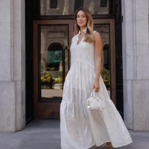 Vestido beige Scripta