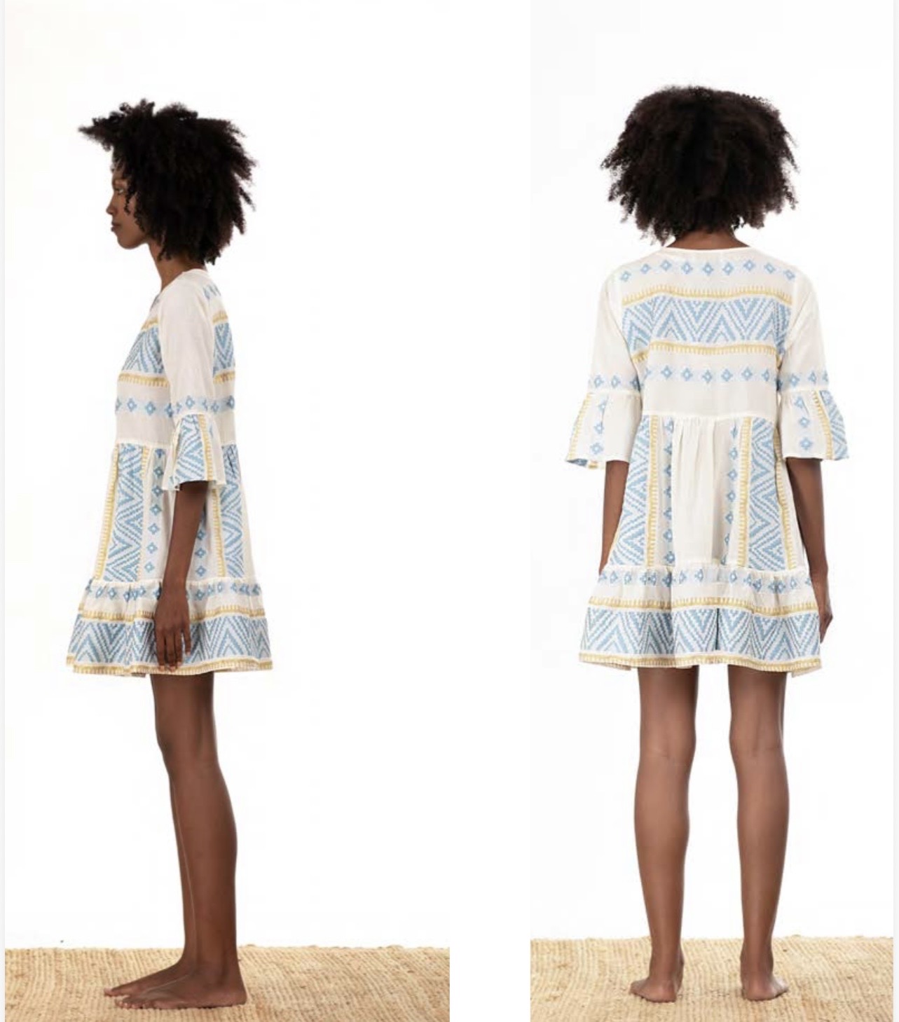 Vestido algodón con mangas
